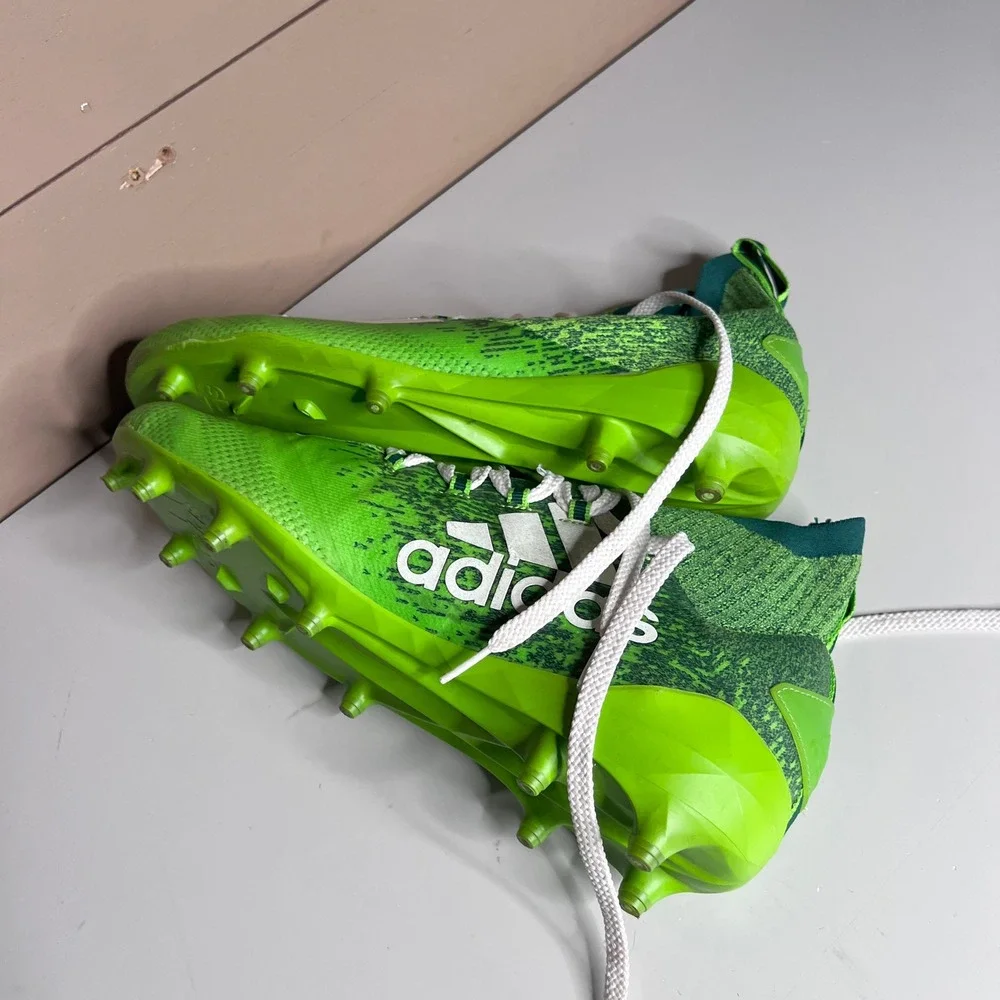 Adidas Adizero Primeknit Football Cleats Solar Green Size 12.5‎ Mens EH3420